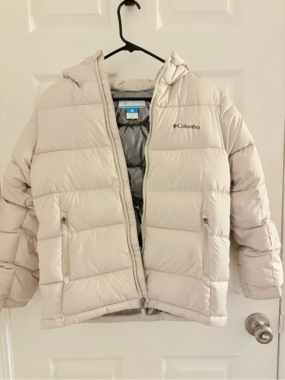 Columbia Kids Light Beige Hooded Puffer Jacket